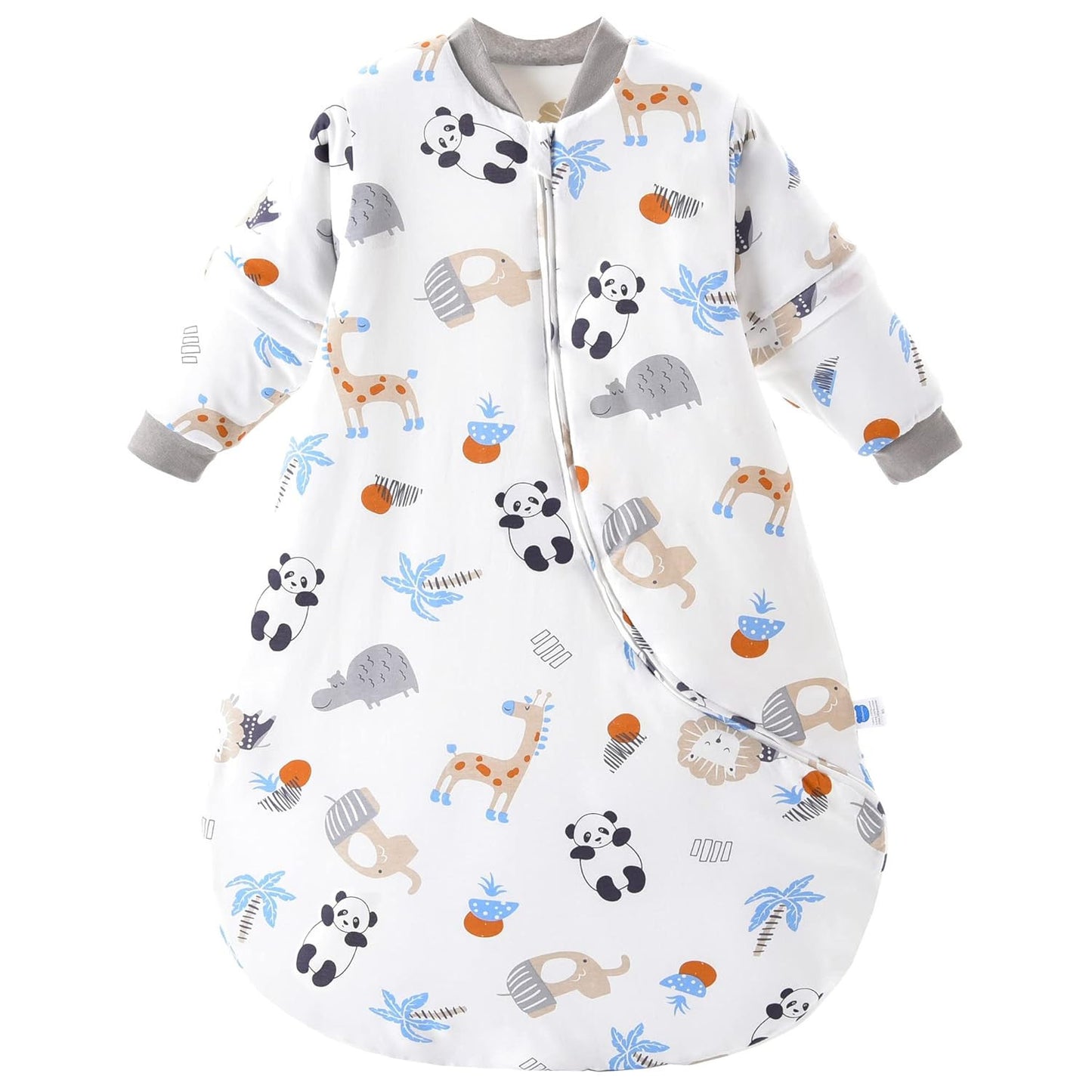 Chilsuessy Ultra-Soft Panda Baby Sleeping Bag with Removable Sleeves