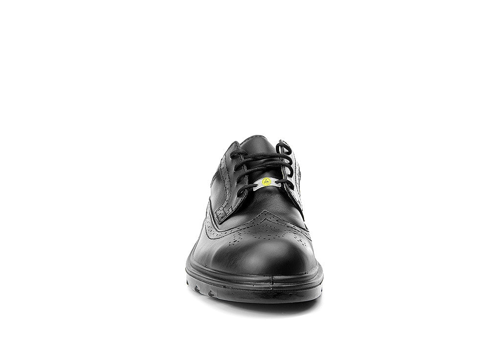 Premium Officer ESD S2 Safety Shoes: Durable Leather, Steel Toe, Comfortable Fit