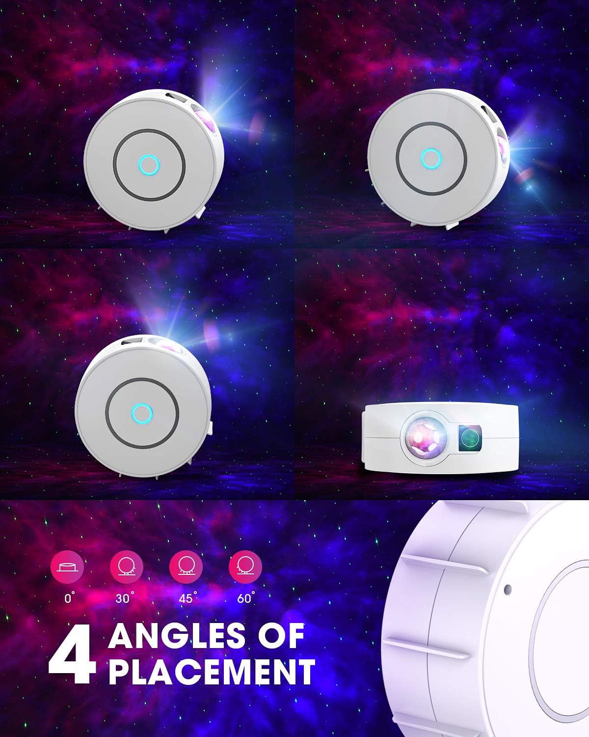 SUPPOU SK20 WiFi LED Galaxy Star Projector Smart Night Light 16.7M Colors 5W