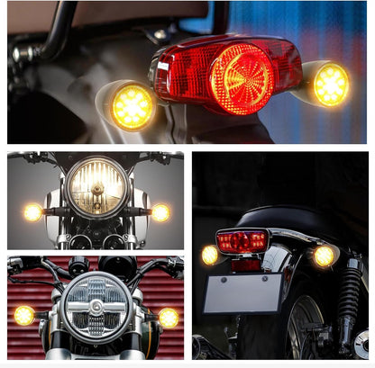 Rich Choices D-YUECAQP126 15 LED Motorcycle Turn Signal Lights 12V 2-Pack