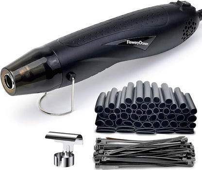 FloweryOcean 350W Mini Heat Gun Kit with 55 Shrink Tubes 4:1 Ratio
