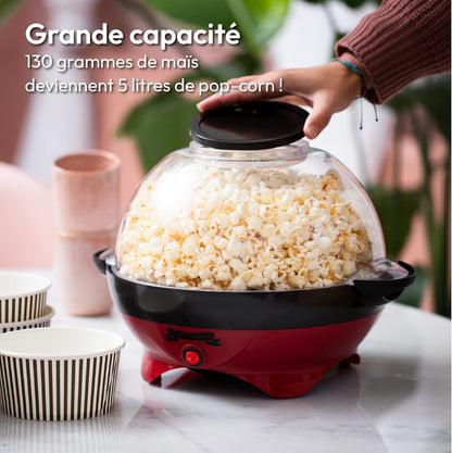 Gadgy Retro Hot Air Popcorn Maker: Oil-Free, Fast, Healthy Snack Appliance