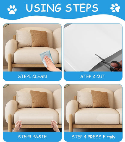 Transparent Cat Sofa Guard Film 6m x 30cm Anti‑Scratch Protector