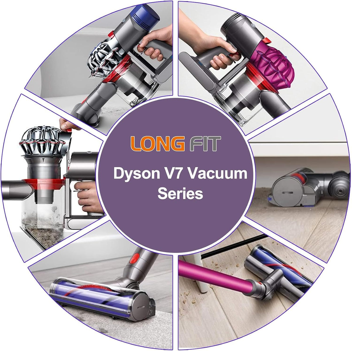 LONG FIT Vacuum Battery for Dyson V7 6500mAh