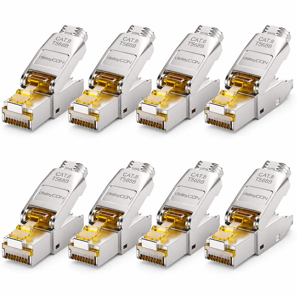 deleyCON MK4906 CAT 8 RJ45 Network Connector 40Gbps