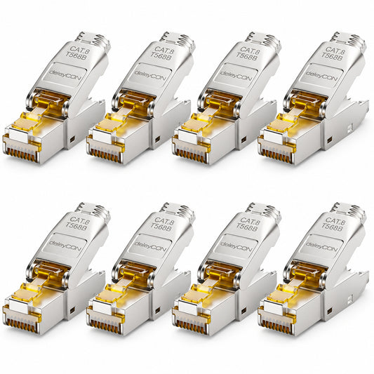 deleyCON MK4906 CAT 8 RJ45 Network Connector 40Gbps