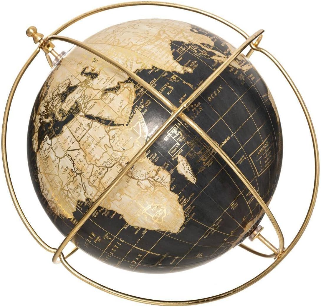 ATMOSPHERA CREATEUR D'INTERIEUR Multi‑Coloured Vintage Swivel Globe 25 cm