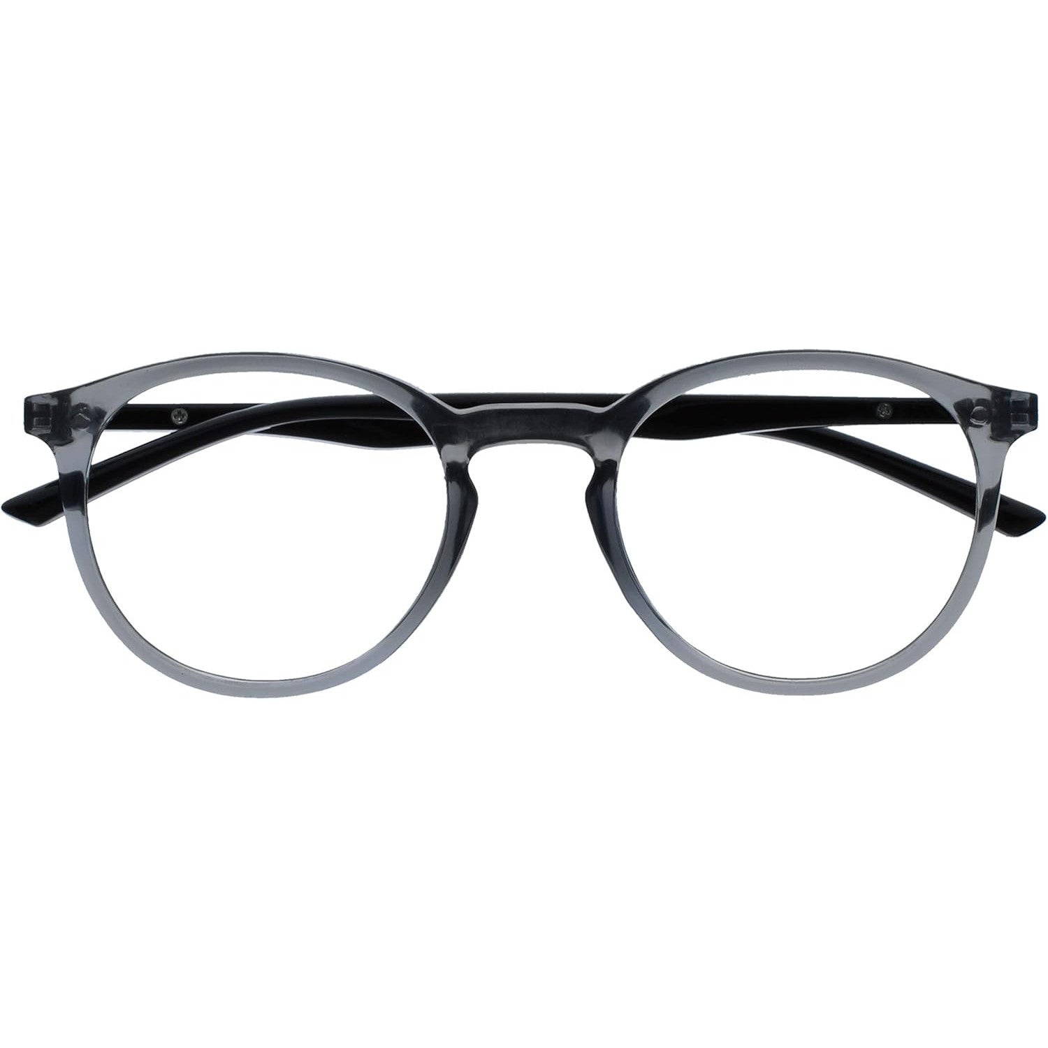 OPULIZE Met Blue Light Reading Glasses Slim Round Frame Anti‑Glare 1.00 Diopter
