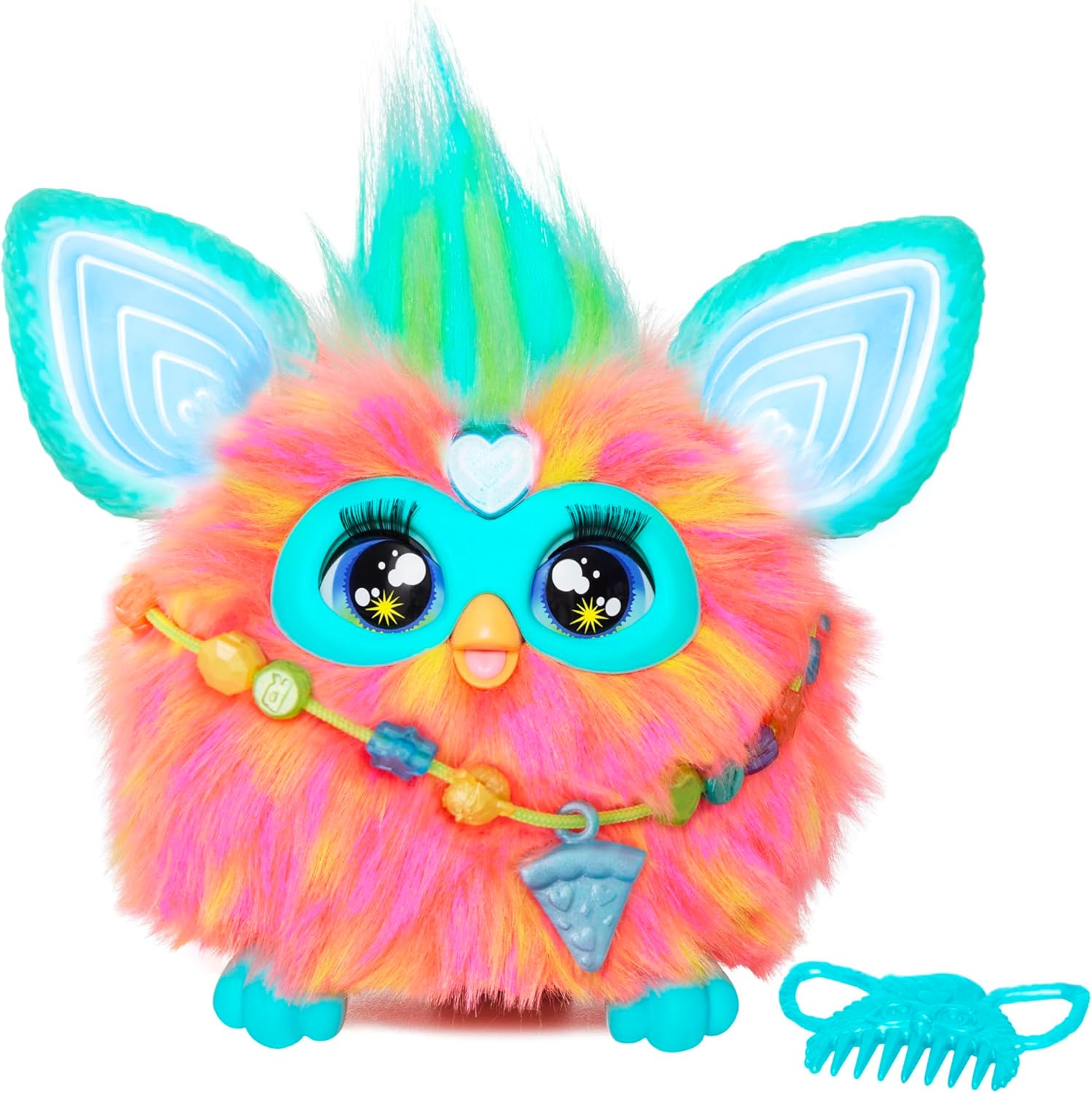 Furby Coral Interactive Plush Toy – Italian Talking, Singing & Light-up