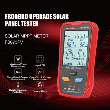 FrogBro 800W Solar Panel Tester Multimeter: Smart MPPT Open Circuit Voltage