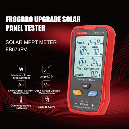 FrogBro 800W Solar Panel Tester Multimeter: Smart MPPT Open Circuit Voltage