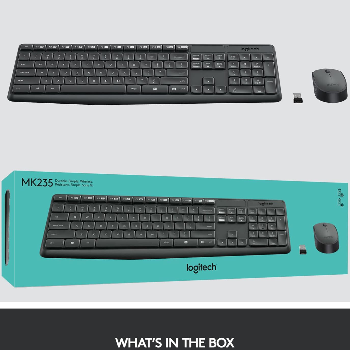 Logitech MK235 Wireless Keyboard and Mouse Combo for PC