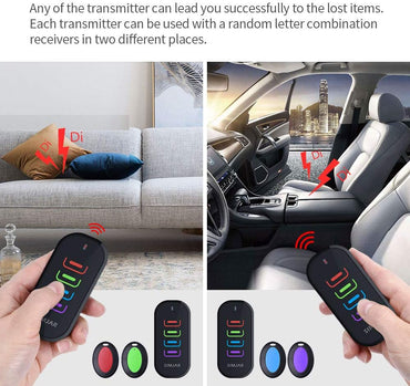 SIMJAR Wireless Key Finder with Dual Transmitters, 131ft Range