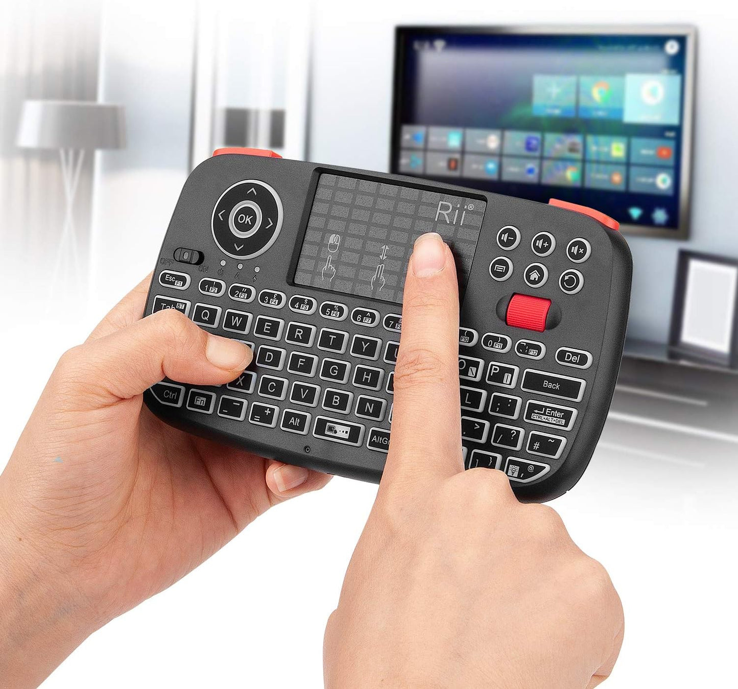 Rii i4 Dual Mode Wireless Multimedia Keyboard with Touchpad