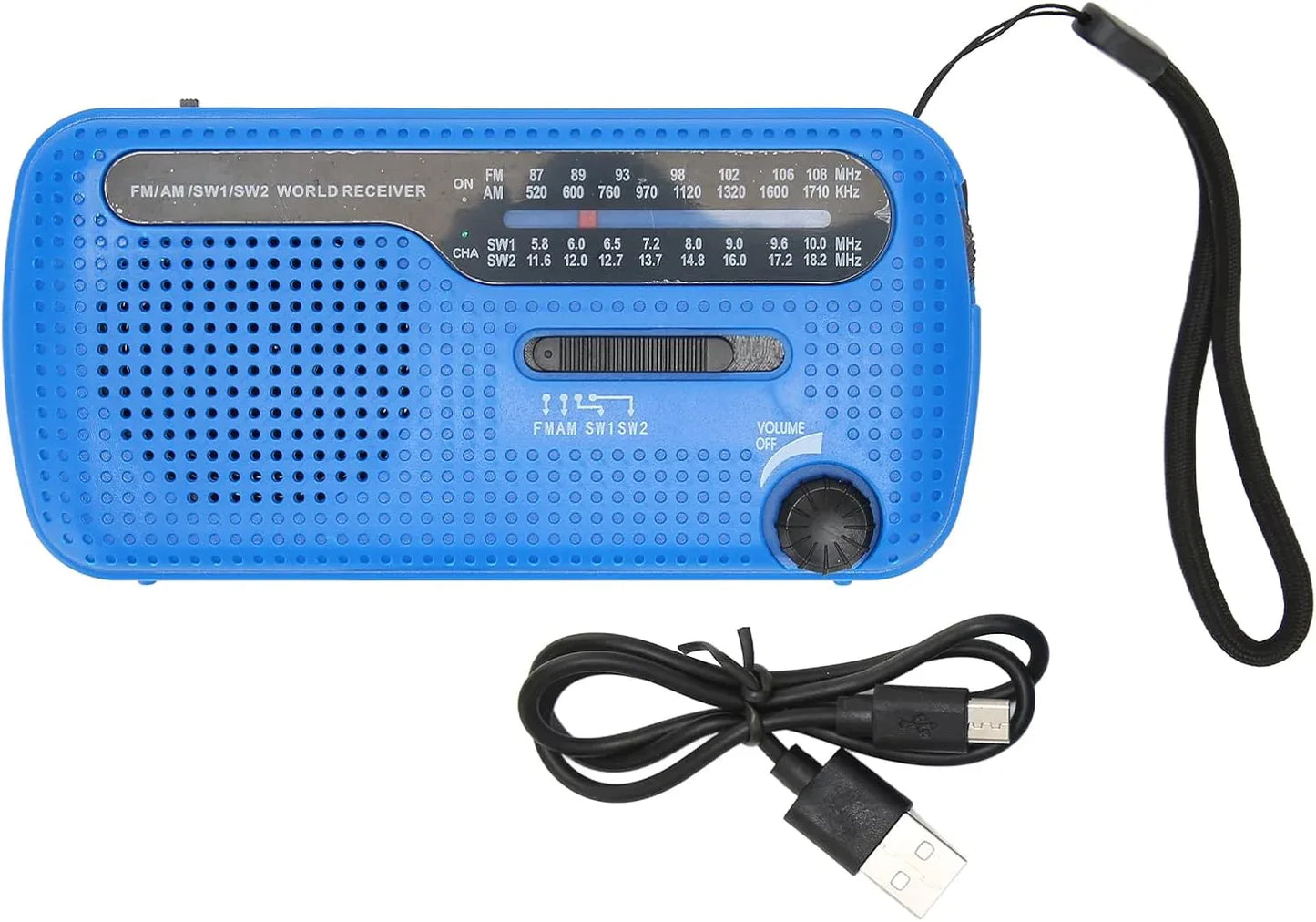 Solar Hand Crank Multi-Band Emergency Radio with LED Flashlight - Gomix Brands Outlet