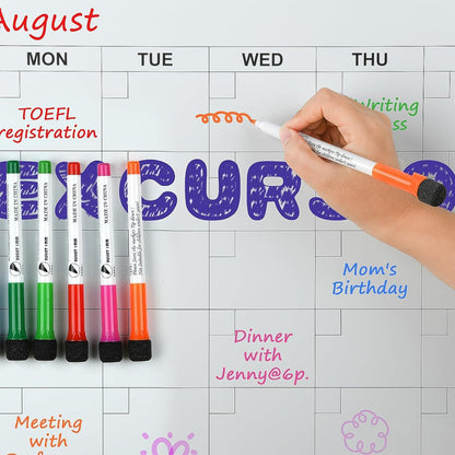 POPRUN 36-Count Fine Tip Magnetic Dry Erase Markers – 11 Colors