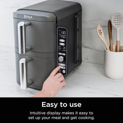 Ninja Double Stack XL Air Fryer: 9.5L Dual Basket, 6-in-1 Cooking Functions