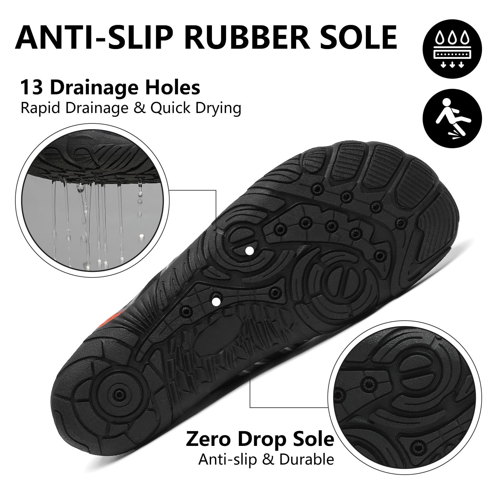 Mishansha Unisex Barefoot Quick-Dry Water Shoes for Beach Swim Surf Yoga