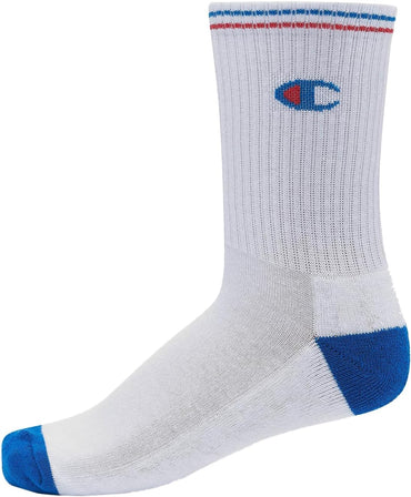 Champion Kids Crew Socks – Soft Cotton Pack of 3, Multi-Color