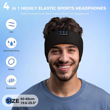 Comfortable Sleep Headphones Bluetooth 5.4 Headband with Ultra-Thin HD Stereo Speakers