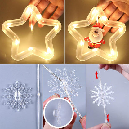 CALANDIS Christmas String Lights 10 LED Acrylic Pendants 3 m Warm White