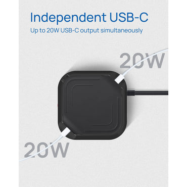 Kousla 20W USB-C Power Tower, 12 AC Outlets, 4 USB-A Ports