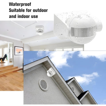 Real Instruments 180° Wall‑Mount PIR Motion Sensor Switch, Adjustable Light