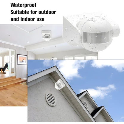 Real Instruments 180° Wall‑Mount PIR Motion Sensor Switch, Adjustable Light