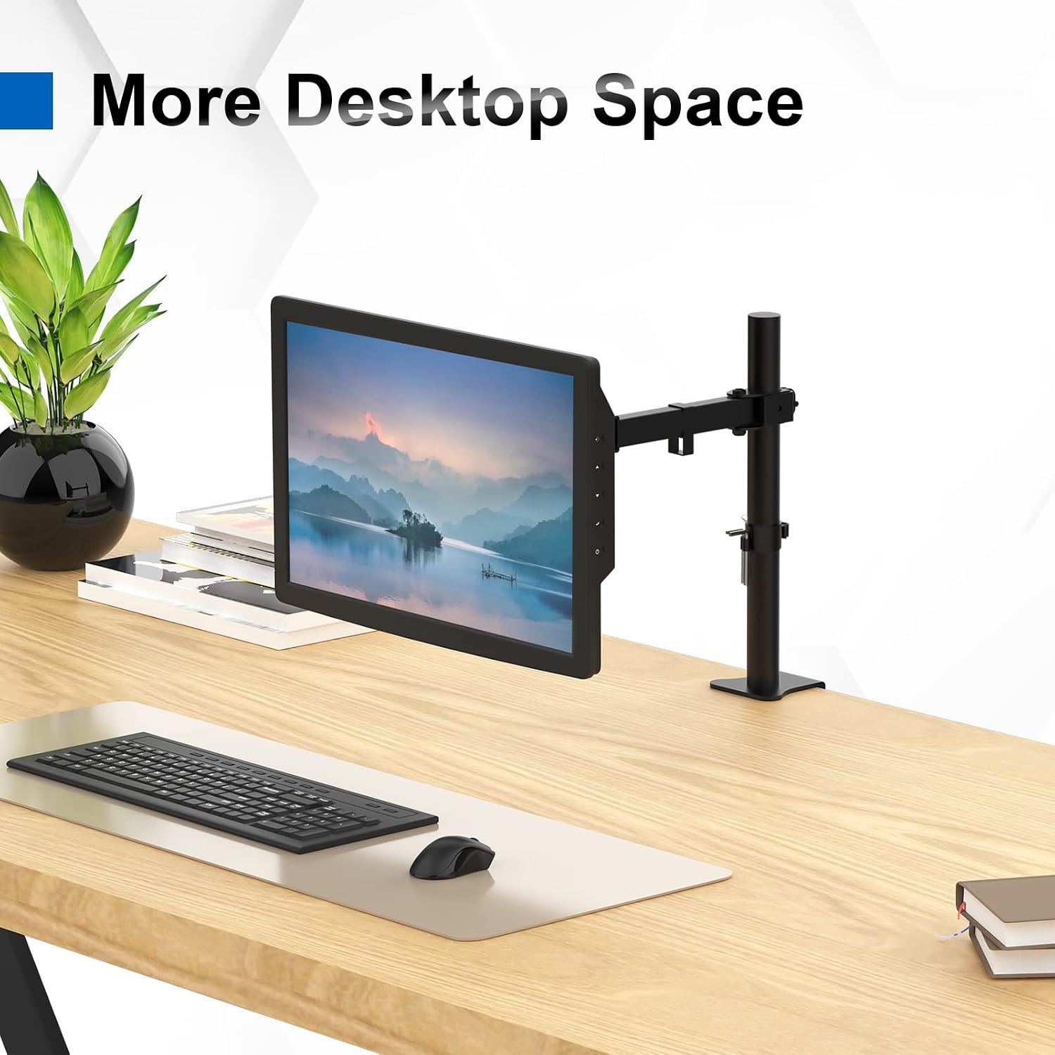 GRIFEMA GB2001-1 Single Monitor Arm for 13-32 Inch Screens Full Motion Adjustable