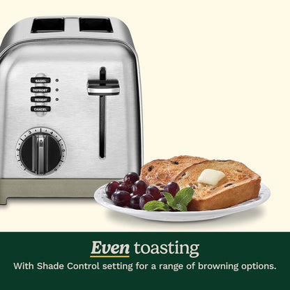 Cuisinart Metal Classic 2-Slice Toaster Brushed Stainless Finish