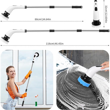 Euakee Cordless Electric Cleaning Brush with 8 Interchangeable Heads