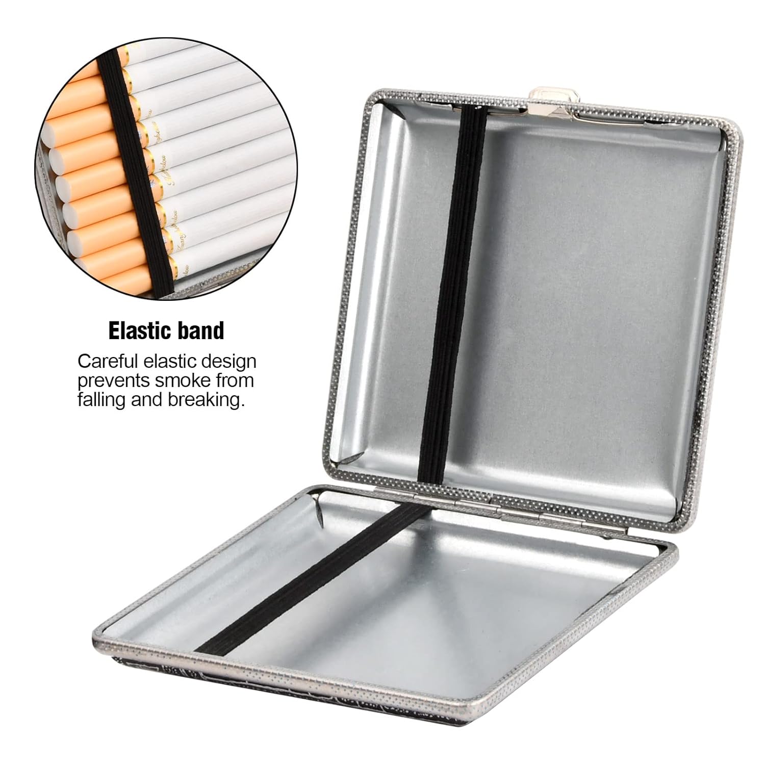 Nivofu Vintage Aluminum Cigarette Case Set, Gold and Silver