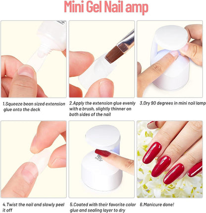 LKE Mini UV LED Nail Lamp Portable USB White