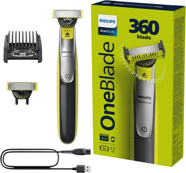 Philips OneBlade 360 5-in-1 Rotary Shaver with Cordless Rechargeable Battery