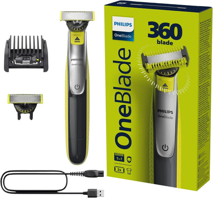 Philips OneBlade 360 5-in-1 Rotary Shaver with Cordless Rechargeable Battery