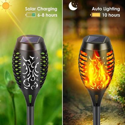 YAZEKY MAS-SJ7-332 Solar Torch Lights 12 LED 6-Pack