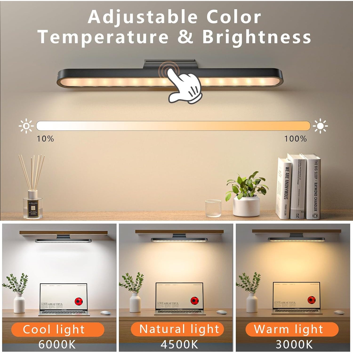 Realky Dimmable Wireless LED Under-Cabinet Light Strip Rechargeable Kitchen