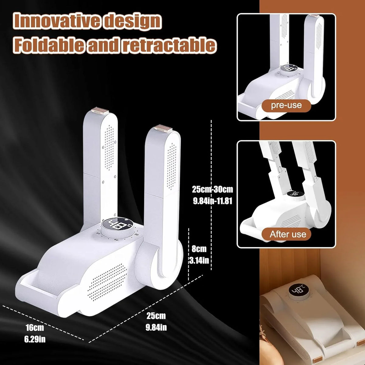 EPROICKS Portable Electric Shoe Dryer with Timer and Antibacterial Light - Gomix Brands Outlet