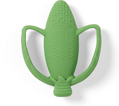 Infantino Lil' Nibble Textured Silicone Teether Green
