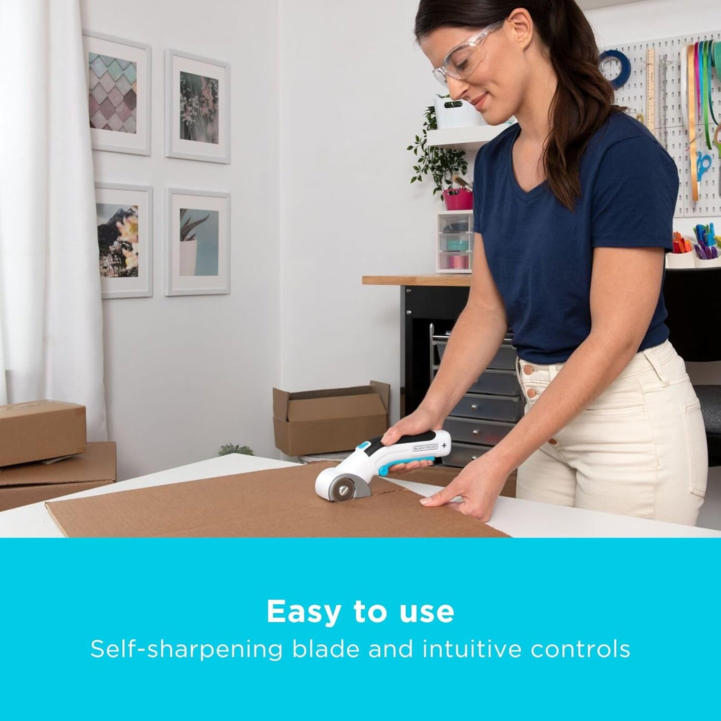 Black+Decker Cordless 3.6V Self-Sharpening Rotary Cutter for Crafts