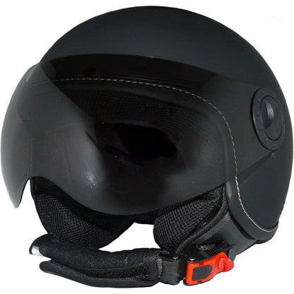 protectWEAR Jet Helmet H710 Matte Black Open‑Face Motorcycle Helmet XL