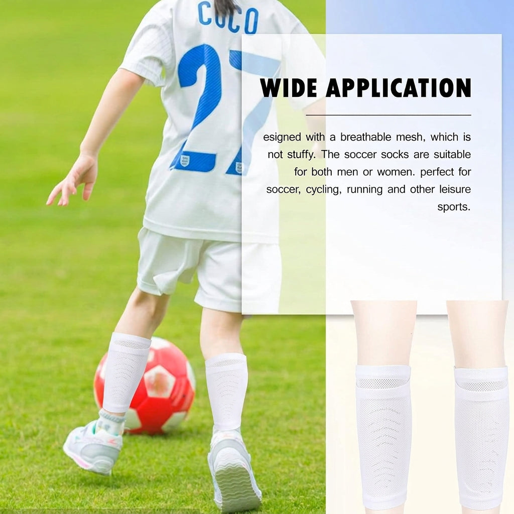 Pgyewhdf Kids Soccer Shin Guard Socks 2 Pairs