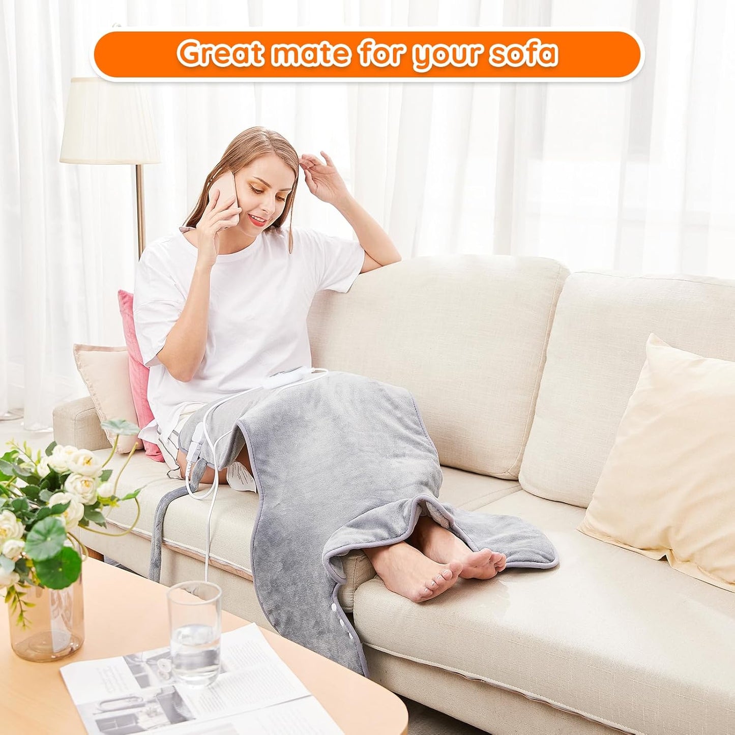 Mia&Coco XL Electric Heating Pad 60x100cm with 6 Heat Levels
