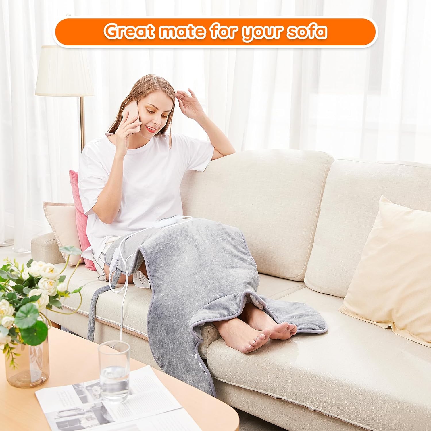 Mia&Coco XL Electric Heating Pad 60x100cm with 6 Heat Levels