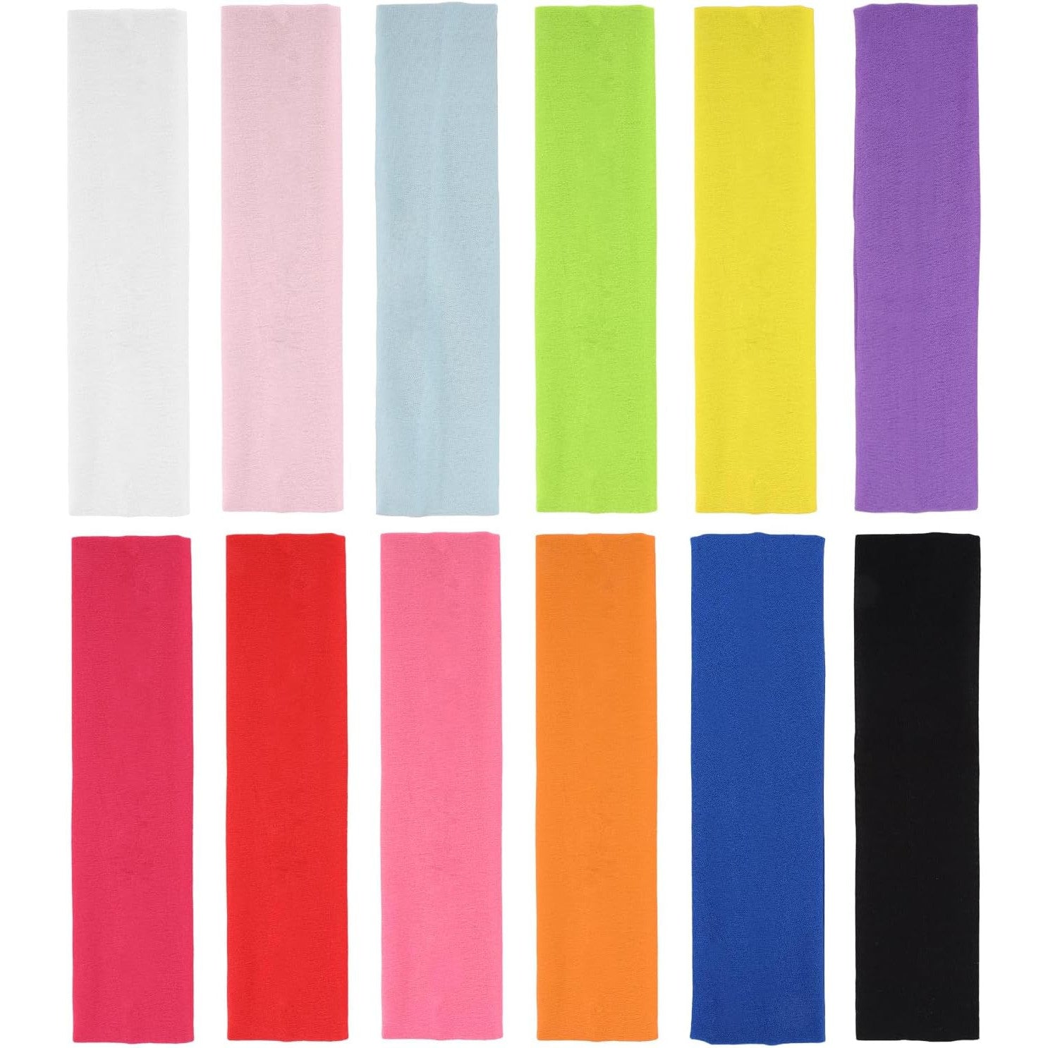 VEYLIN 12‑Piece Multicolor Stretch Headbands for Yoga, Fitness & Running