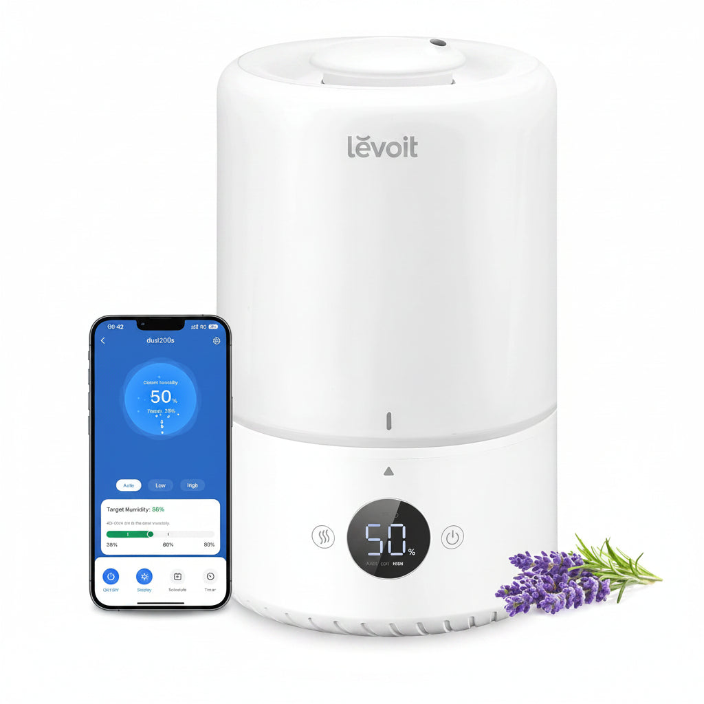 LEVOIT Smart Cool Mist Top Fill Humidifier 3L White