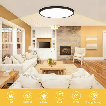 OUILA LED Round Ceiling Light 18W 1600lm IP44 22 cm