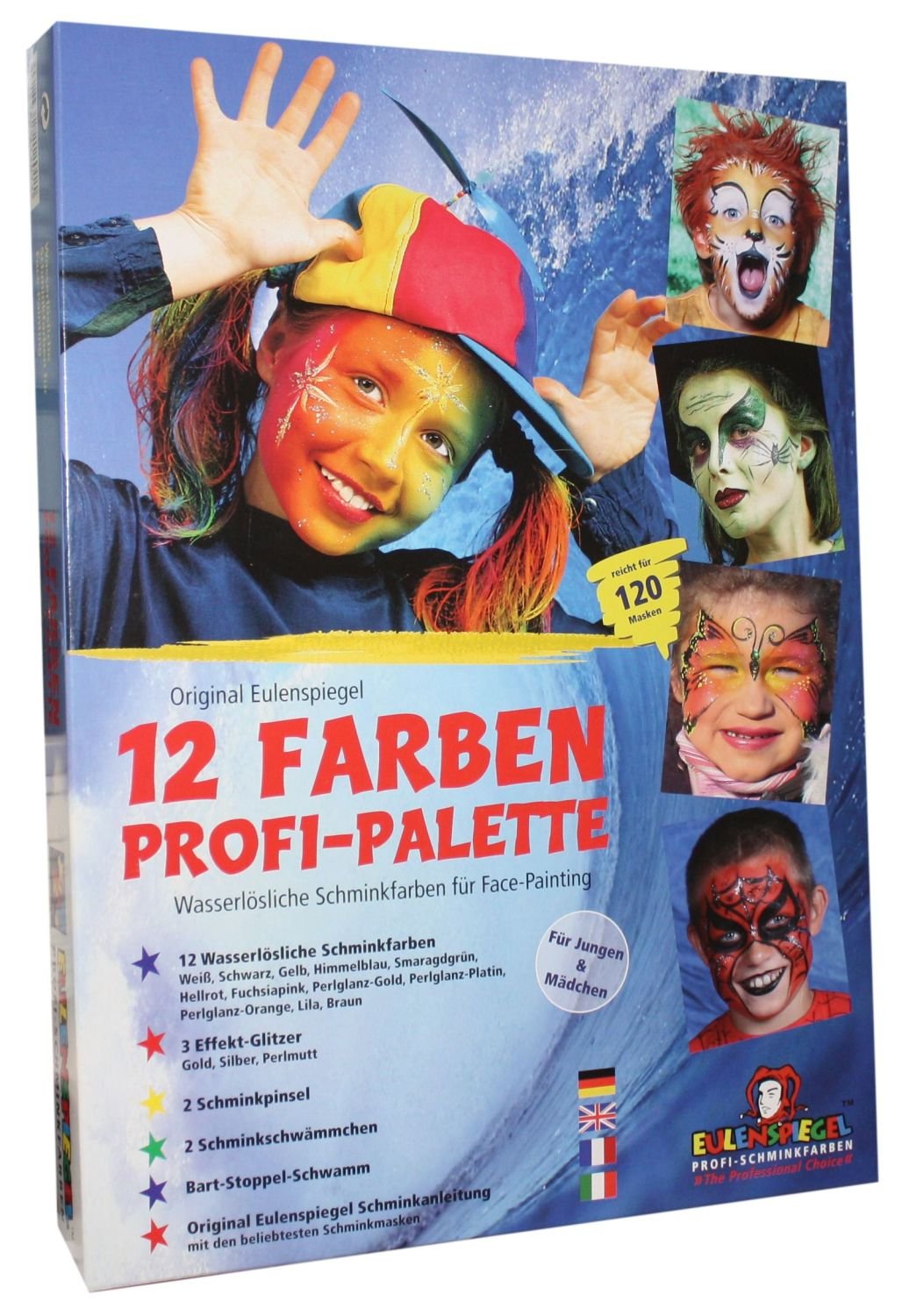 Vibrant 12‑Colour Pro Makeup Palette for Kids Carnival