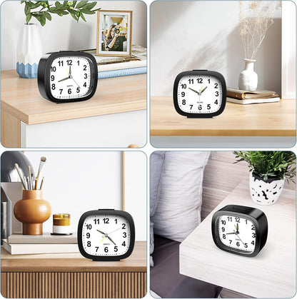 Ankilo Silent Analog Alarm Clock for Bedroom