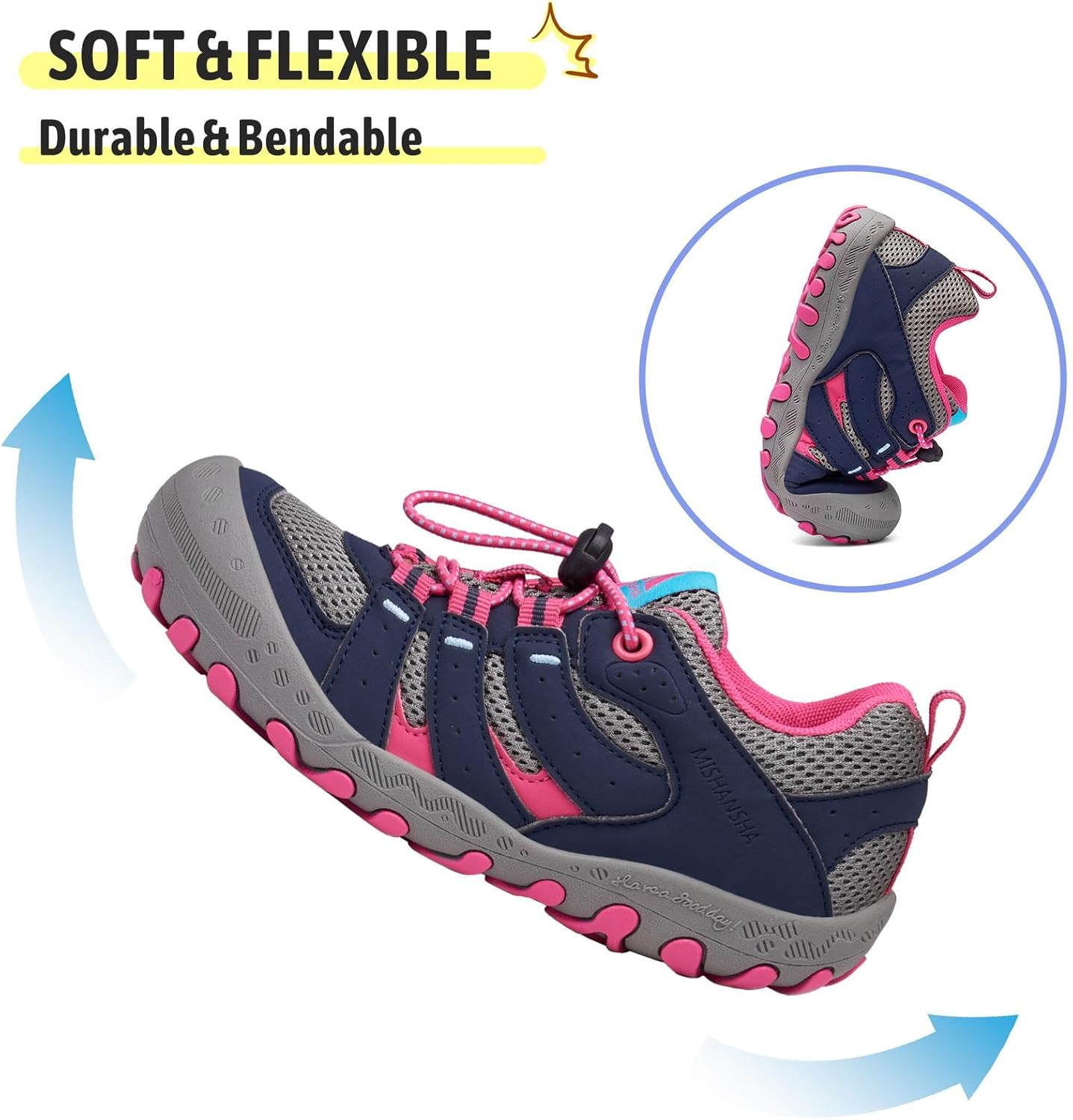 Mishansha Kids Water-Resistant Anti-Collision Hiking Boots for Active Toddlers